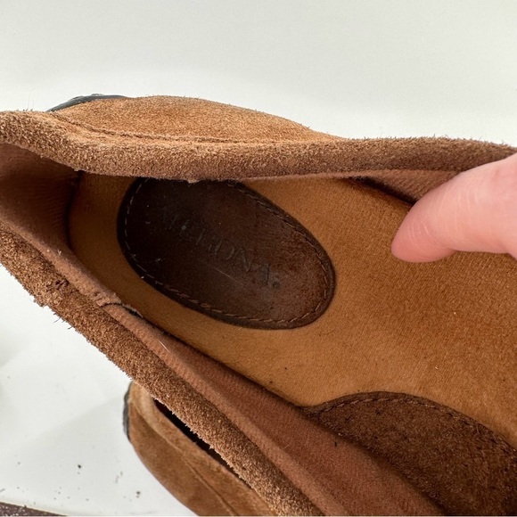 Womens suede flats size 7.5 brown penny loafers 
vintage y2k - Picture 9 of 14